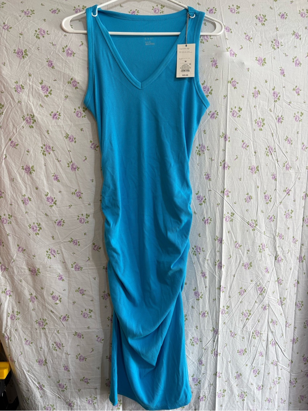Target Ribbed V-Neck Tank Dress in Turquoise